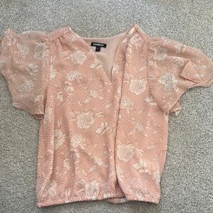 Express Pink Floral Women's Top
